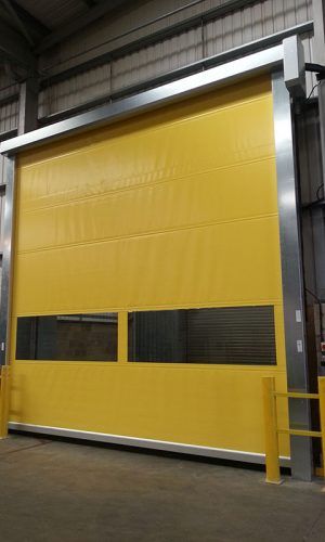 Yellow Roller Shutters in Newbury – Empire Industrial Doors