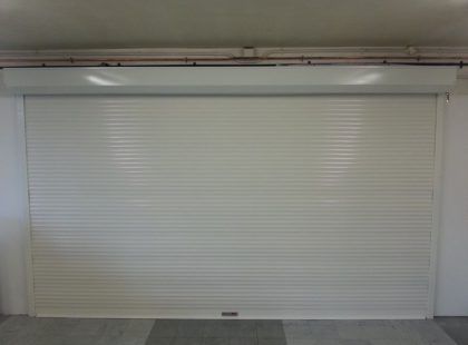 white shutter door