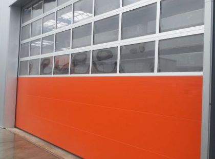 glazed sectional door