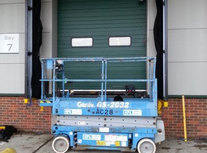 green industrial door