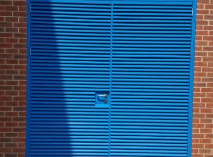 blue door
