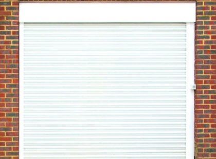 white roller shutter door