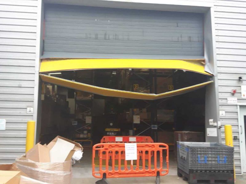 Our industrial roller door repairs in action.